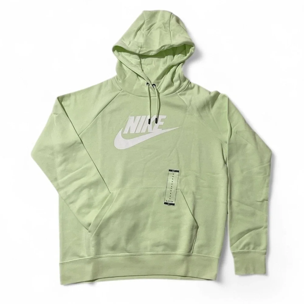 Nike Sportswear Essential Hoodie Lime Ice Pullover Logo Women Small‎ BV4126 303